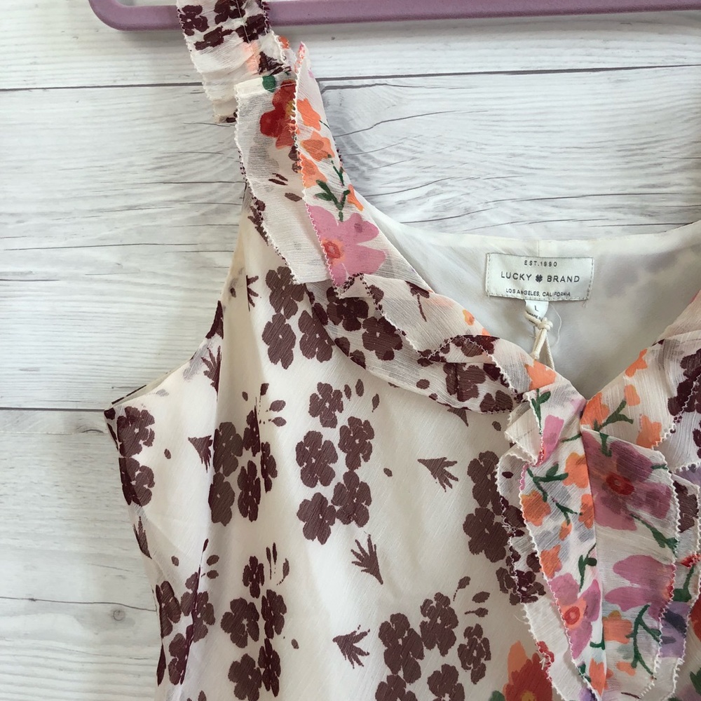 Lucky Brand ruffle top size L - Picture 3 of 4